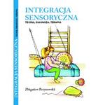 Zdjęcie okładki książki pt. "Integracja sensoryczna". Na pierwszym planie widoczna dziewczynka na huśtawce. Powyżej tytuł książki.