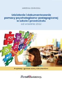 Zdjęcie okładki książki "Udzielanie i dokumentowanie pomocy psychologiczno-pedagogicznej w szkole i przedszkolu" Na zdjęciu widoczna dziewczynka układająca puzle.
