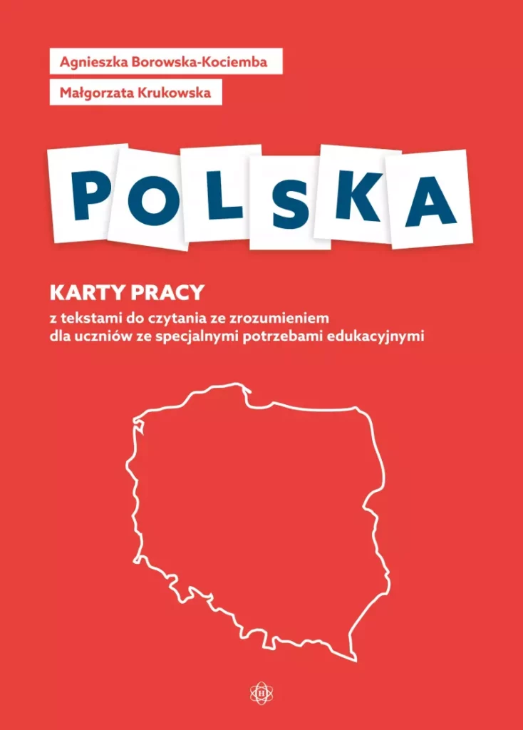 Zdjęcie okładki książki. Na czerwonym tle od góry nazwiska autorek, tytuł książki, na dole zarys kształtu Polski.